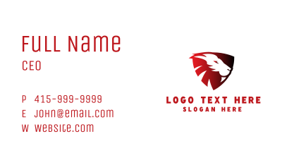 Red Lion Shield Business Card