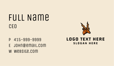 Antelope Gaming Mascot Business Card Image Preview