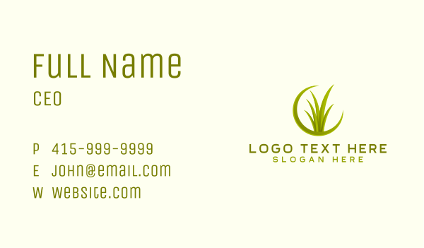 Grass Yard Landscaping Business Card Design Image Preview