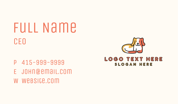 Puppy Dog Pet Business Card Design Image Preview