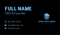 3D Cube Letter E Business Card Image Preview