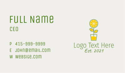 Lemon Juice Plant  Business Card Image Preview