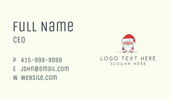 Santa Claus Decoration Business Card Design Image Preview