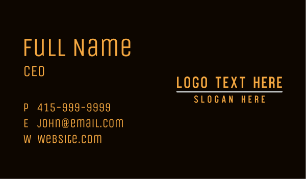 Generic Yellow Firm Business Card Design Image Preview