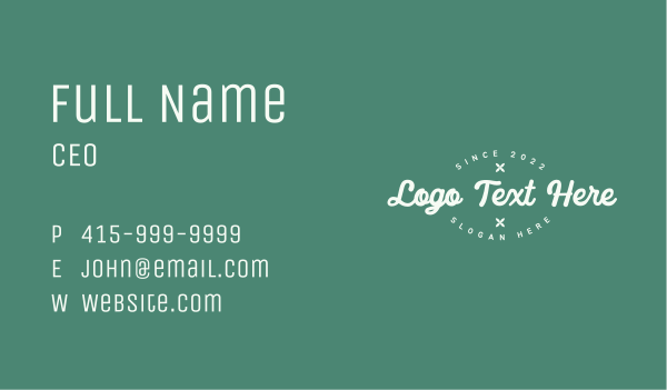 Organic Cafe Wordmark Business Card Design Image Preview
