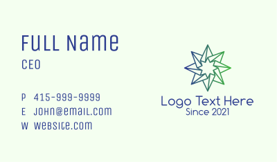 Minimalist Star Company  Business Card Image Preview