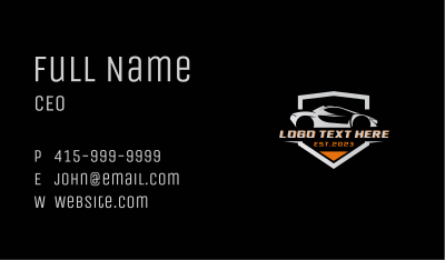 Sports Car Drag Racing Business Card Image Preview