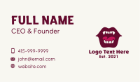 Vampire Fangs Business Card Design