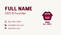 Vampire Fangs Business Card Image Preview