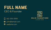 Golden Fintech Letter S  Business Card Image Preview