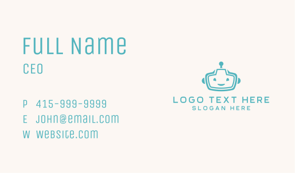 Toddler Robot Kids Toys Business Card Design Image Preview