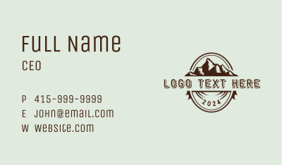 Nature Outdoor Mountain Business Card Image Preview