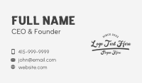 Vintage Script Wordmark Business Card Image Preview