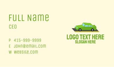 Isometric Sports Car Business Card