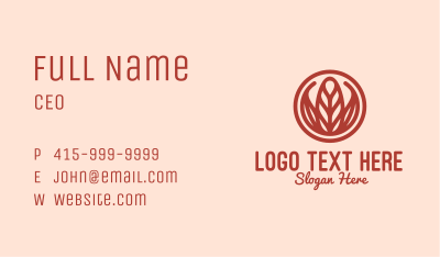Leaf Monoline Organic Beauty  Business Card Image Preview