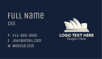 White Sydney Opera House Harbor Landmark Business Card Image Preview