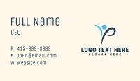 Human Wellness Letter P Business Card Image Preview