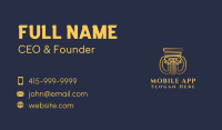 Gold Pedestal Column Business Card Image Preview