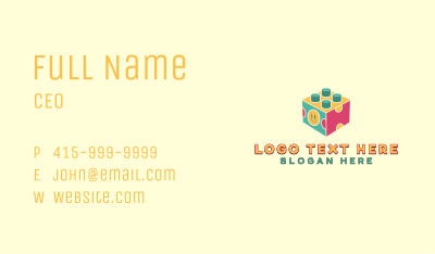 Toy Puzzle Block Business Card Image Preview