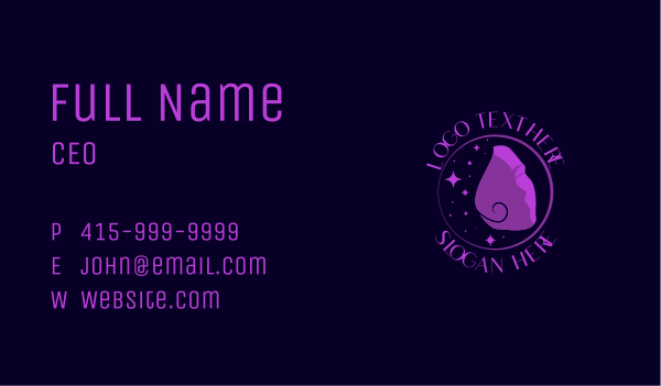 Purple Mystic Beauty  Business Card Design Image Preview