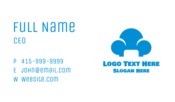 Blue Cloud Sofa Business Card Design Image Preview