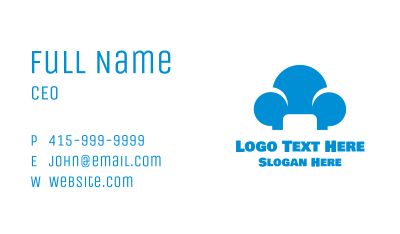 Blue Cloud Sofa Business Card Image Preview