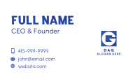 Blue Square G Business Card Image Preview