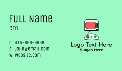 Vintage Video Game  Business Card Image Preview