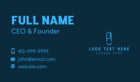 Blue Capsule Letter A Business Card Preview