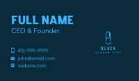 Blue Capsule Letter A Business Card Image Preview