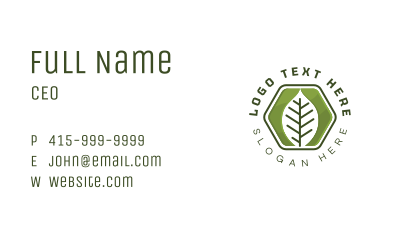 Startup Leaf Nature Business Card Image Preview