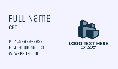 Blue Blocks Storage  Business Card Image Preview