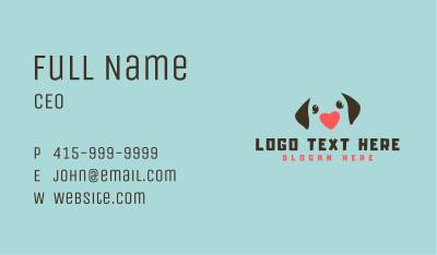Heart Dog Trainer Business Card Image Preview