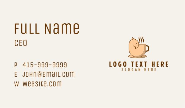 Bird Coffee Shop  Business Card Design Image Preview