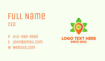 Pin Cannabis Leaf  Business Card Image Preview