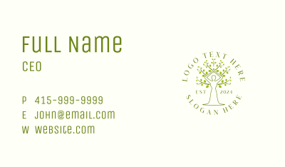Tree Woman Nature Organic Business Card Image Preview