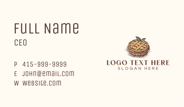 Sweet Pie Dessert Business Card Design Image Preview