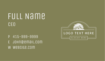 Rustic Mountain View Business Card Image Preview