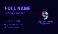 Colorful Shapes Number 9 Business Card Image Preview