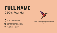 Colorful Hummingbird  Business Card Image Preview