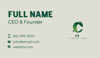 Natural Leaf Letter C Business Card Image Preview
