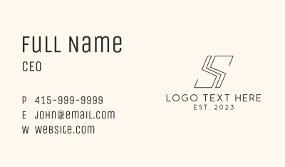 Letter S Logistics Business Card Image Preview