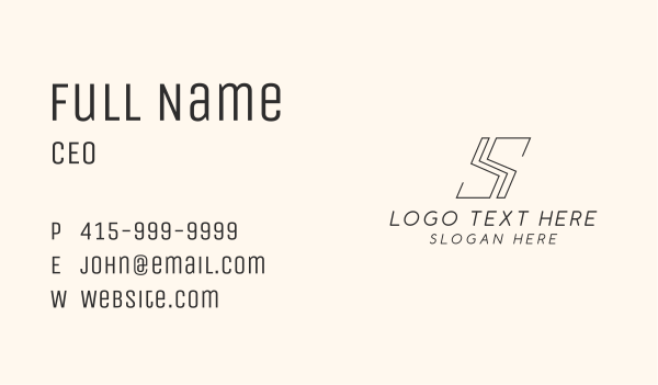 Letter S Logistics Business Card Design Image Preview