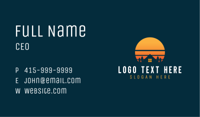Sunset Roof Property Business Card Image Preview