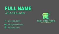 Tech Circuitry Letter R Business Card Image Preview