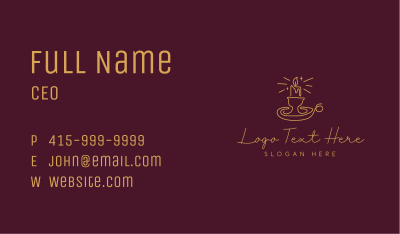 Monoline Decor Candle Business Card Image Preview