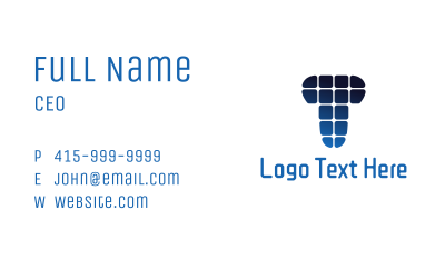 Technology Letter T  Business Card