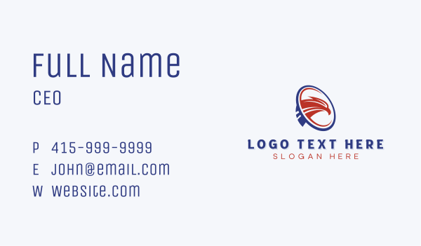 USA Eagle Patriotic Business Card Design Image Preview