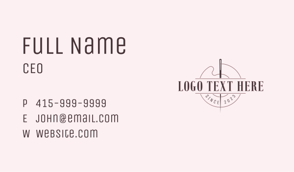 Sewing Needle Thread Business Card Design Image Preview