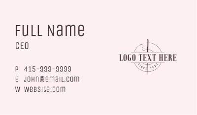 Sewing Needle Thread Business Card Image Preview